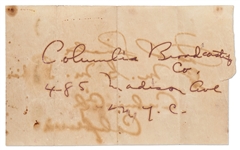 Lot of 3 Items Signed by Frank Sinatra -- Includes 8'' x 9.5'' Signed Photo, Frank's Personally Owned & Signed Air Travel Card from 1941-42 & Signed Note Written to Himself