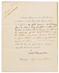Benjamin Harrison Warrant Signed as President, Ratifying the Treaty Between the United States and United Kingdom, Temporarily Halting the Killing of Fur Seals