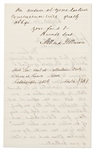 Millard Fillmore Autograph Letter Signed Regarding the Buffalo Historical Society