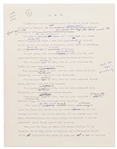 Jimmy Carter Heavily Hand-Annotated Speech from His 1976 Presidential Campaign -- ''...we are being ruled by special interests...''