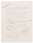 Jimmy Carter Heavily Hand-Annotated Speech from His 1976 Presidential Campaign -- ''...we are being ruled by special interests...''