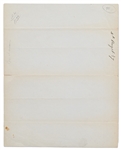 James Buchanan Document Signed as President Regarding the U.S. Minister to Brazil