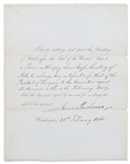 James Buchanan Document Signed as President, Putting an End to the Water Witch Affair