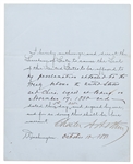 Chester Arthur Warrant Signed as President, Regarding the Treaty with China to Limit Chinese Immigration