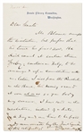 William McKinley Autograph Letter Signed -- ''...I will pass the resolution in the House this morning...''
