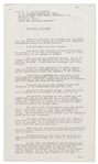 Harry Truman Signed Press Release of His Speech at the Jefferson-Jackson Dinner in March 1952 -- Likely Signed as President