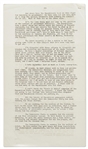 Harry Truman Signed Press Release of His Speech at the Jefferson-Jackson Dinner in March 1952 -- Likely Signed as President