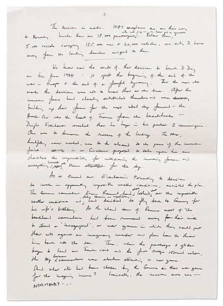 Important Dwight D. Eisenhower Letter Signed Regarding D-Day -- Marked ''PERSONAL'', Eisenhower Describes in Detail Planning for Over 2 Years & Then Executing the Normandy Invasion