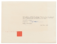 Frank Lloyd Wright Letter Signed Regarding Taliesin Losing Its Tax-Exempt Status -- ''...By our enemies we may have Taliesin taken away from us...''