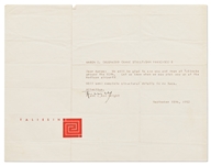 Frank Lloyd Wright Lot of Correspondence Regarding the Anderton Court Shops on Rodeo Drive in Beverly Hills -- Includes 3 Letters Signed by Wright, 4 Telegrams & Dozens of Retained Notes & Letters