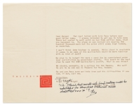 Frank Lloyd Wright Lot of Correspondence Regarding the Anderton Court Shops on Rodeo Drive in Beverly Hills -- Includes 3 Letters Signed by Wright, 4 Telegrams & Dozens of Retained Notes & Letters