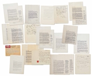 Frank Lloyd Wright Lot of Correspondence Regarding the Anderton Court Shops on Rodeo Drive in Beverly Hills -- Includes 3 Letters Signed by Wright, 4 Telegrams & Dozens of Retained Notes & Letters