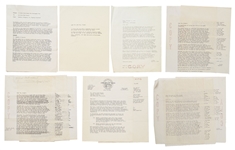 Frank Lloyd Wright Letter Signed with Handwritten Note Regarding the Passing of a Friend -- Lot Also Includes 2 Dozen Pages Regarding the Los Altos Civic Center Project