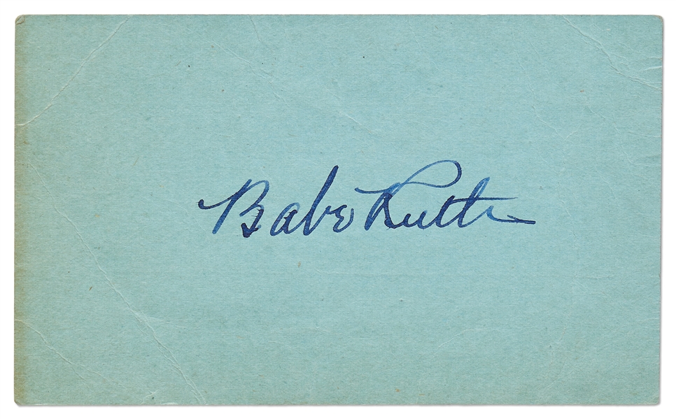 Babe Ruth Signature, Circa 1934