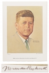Norman Rockwell Signed Limited Edition Lithograph of John F. Kennedy -- Appeared as the Cover of The Saturday Evening Post in 1960