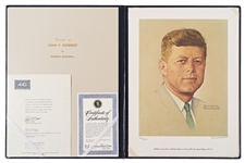 Norman Rockwell Signed Limited Edition Lithograph of John F. Kennedy -- Appeared as the Cover of ''The Saturday Evening Post'' in 1960