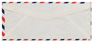 Howard Hughes Signed Flight Crew Cover -- Carried Aboard Hughes' Historic & Record-Breaking 1938 Round-the-World Flight