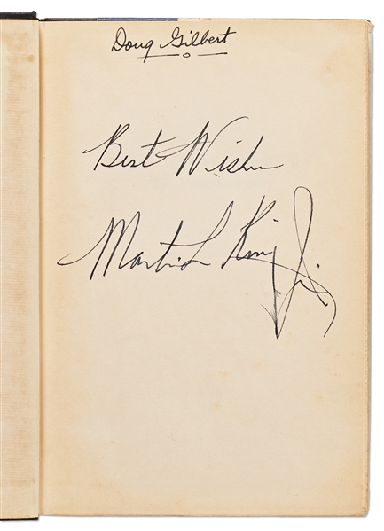 Martin Luther King Signed Copy of ''Stride Toward Freedom'' -- Bold Signature Without Inscription