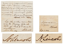 Lot of Two Abraham Lincoln Autograph Endorsements Signed from 1864 -- Lincoln Issues Amnesty to a Confederate Soldier & Approves an Executive Order