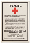 Red Cross Poster Stating Its Mission to Provide Relief in Times of Both War and Peace