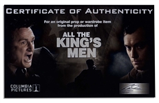 Academy Award-Nominated Actor Mark Ruffalo Screen-Worn Wardrobe From ''All The King's Men''