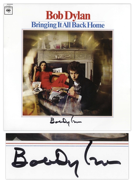 Bob Dylan Signed Album ''Bringing It All Back Home'' -- With a COA From Jeff Rosen