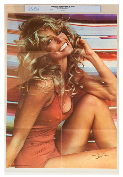 Farrah Fawcett's ''The Poster'' That Defined a Decade -- Likely a First Edition & From the Personal Collection of Farrah, as Authenticated by CAG