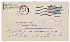 Stan Laurel Letter Signed Regarding Eddie Cantor and Harpo Marx's Deaths -- ''...the old-timers are gradually disappearing...''