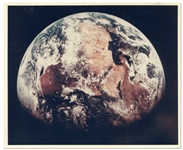 NASA Photo on A Kodak Paper Showing Earth from Space Almost Fully Illuminated