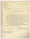 Victor Loret Letter Signed from 1898 as Director of the Egyptian Antiquities Service