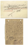 Lot of Two Egyptology Documents from 1908 and 1911