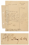 Arthur Weigall Letter Signed from 1911 as Chief Inspector of Antiquities for Upper Egypt