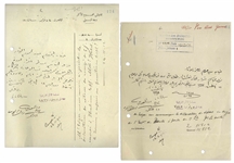 Lot of Two Egyptology Documents from 1911-1912