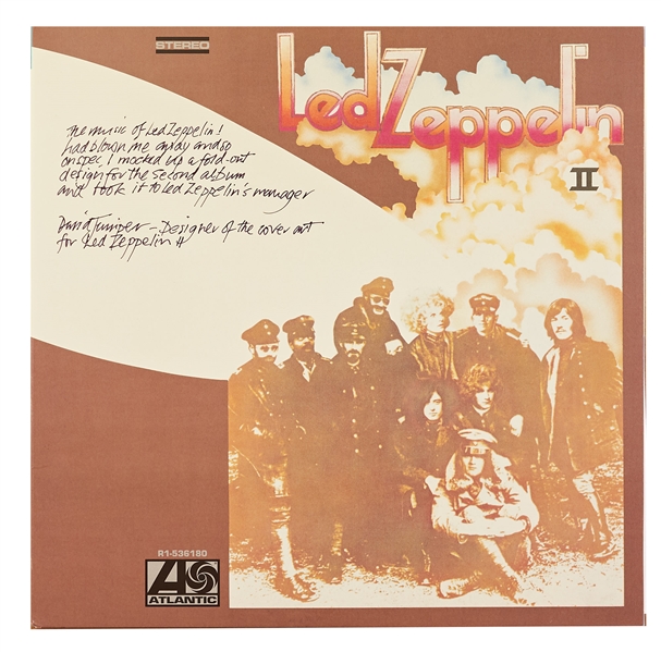 David Juniper Signed ''Led Zeppelin II'' Album -- ''The music of Led Zeppelin I had blown me away...''