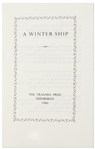 First Edition of Sylvia Plath's Poem ''A Winter Ship'' -- One of Only 60 Copies Extant, Personally Owned by Sylvia Plath