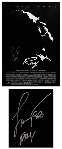 Jamie Foxx Signed ''Ray'' Poster -- Foxx Won the Academy Award for His Portrayal of Music Icon Ray Charles