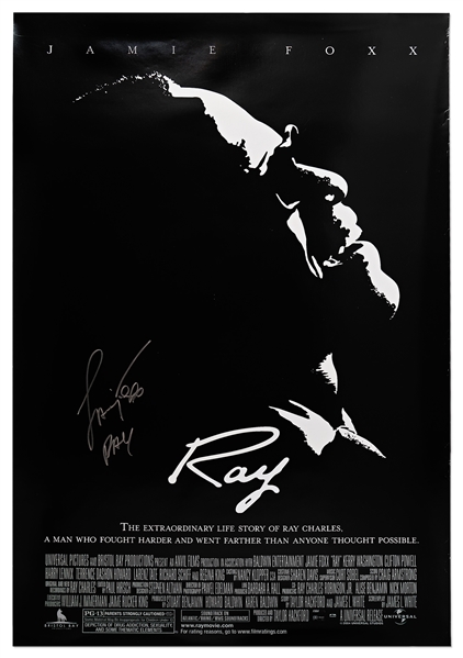 Jamie Foxx Signed ''Ray'' Poster -- Foxx Won the Academy Award for His Portrayal of Music Icon Ray Charles
