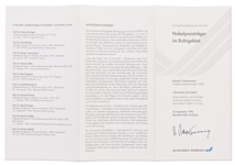 Mikhail Gorbachev Signed Brochure Regarding His Nobel Peace Prize Award -- With PSA/DNA COA