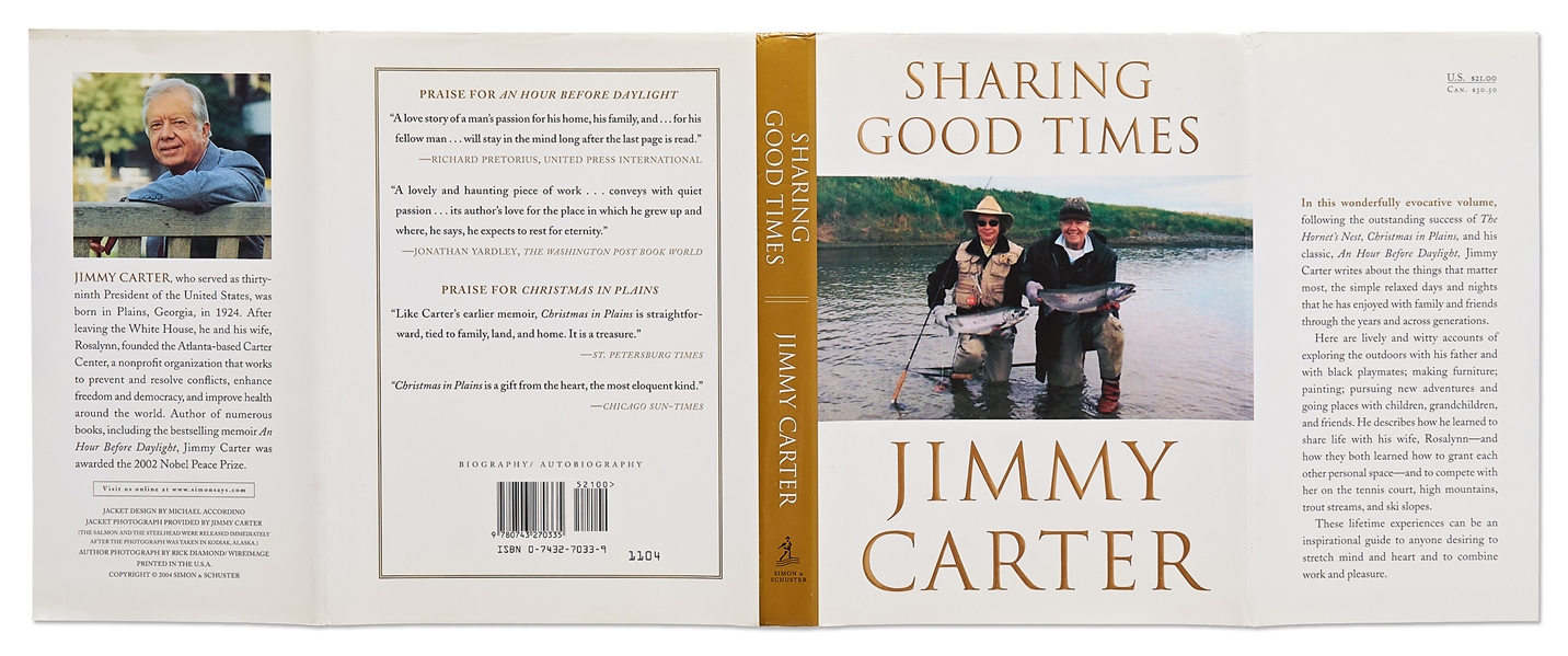 Jimmy Carter Signed First Edition of His Book ''Sharing Good Times'' -- With PSA/DNA COA
