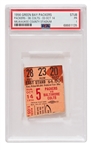 Baltimore Colts Ticket from 1956, the 3rd Game of Johnny Unitas First NFL Season -- Encapsulated by PSA