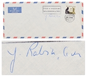 Yitzhak Rabin Signed Envelope from the UNRWA, the United Nations Agency Providing Relief to Palestinian Refugees -- With PSA/DNA COA