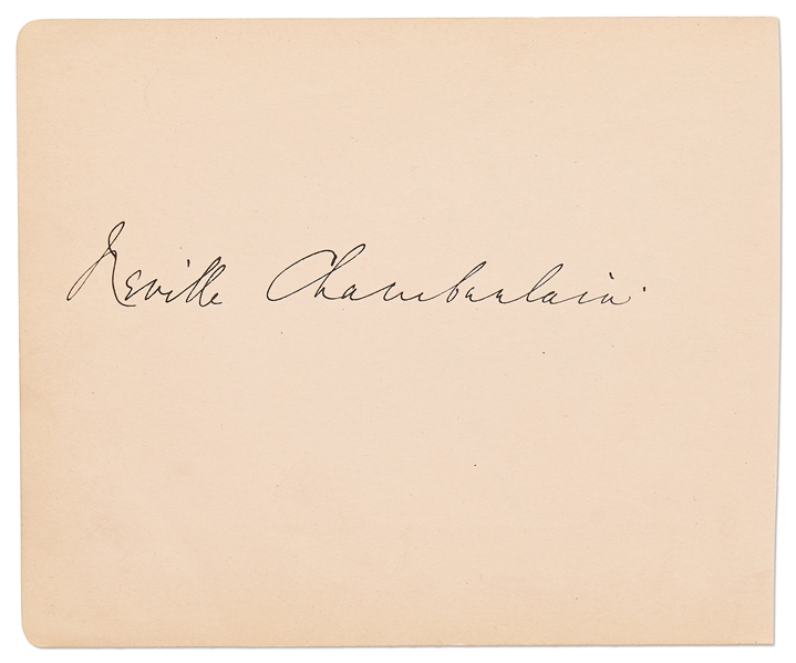 Neville Chamberlain Signature -- With PSA/DNA COA