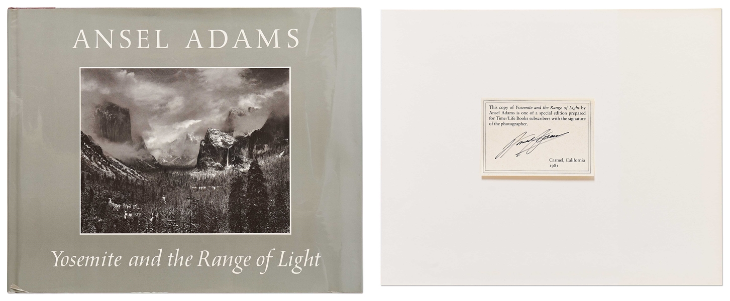 Ansel Adams Signed Copy of His Quintessential Oversized Photography Book, ''Yosemite and the Range of Light'' -- With PSA/DNA COA