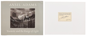 Ansel Adams Signed Copy of His Quintessential Oversized Photography Book, Yosemite and the Range of Light -- With PSA/DNA COA
