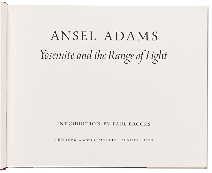 Ansel Adams Signed Copy of His Quintessential Oversized Photography Book, ''Yosemite and the Range of Light'' -- With PSA/DNA COA