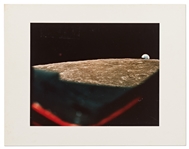 NASA 10 x 8 Photograph from Apollo 8 Showing the Earth Rising Above the Moon