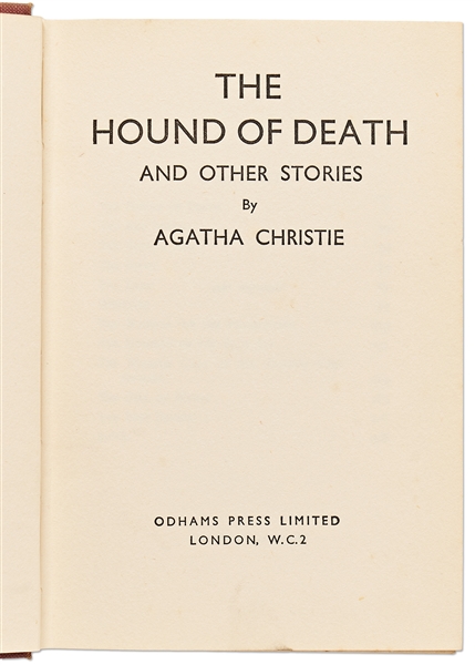 Agatha Christie ''The Hound of Death'' First Edition, First Printing