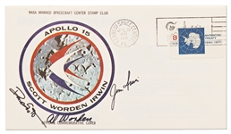 Apollo 15 Crew-Signed NASA Insurance Cover -- From Al Wordens Personal Collection, and Also With His Signed COA
