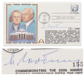 Mikhail Gorbachev Signed Limited Edition First Day Gateway Cachet Honoring Thomas Jefferson & Democracy -- With PSA & JSA COAs