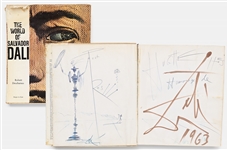 Salvador Dali Twice-Signed Original Artwork Within The World of Salvador Dali
